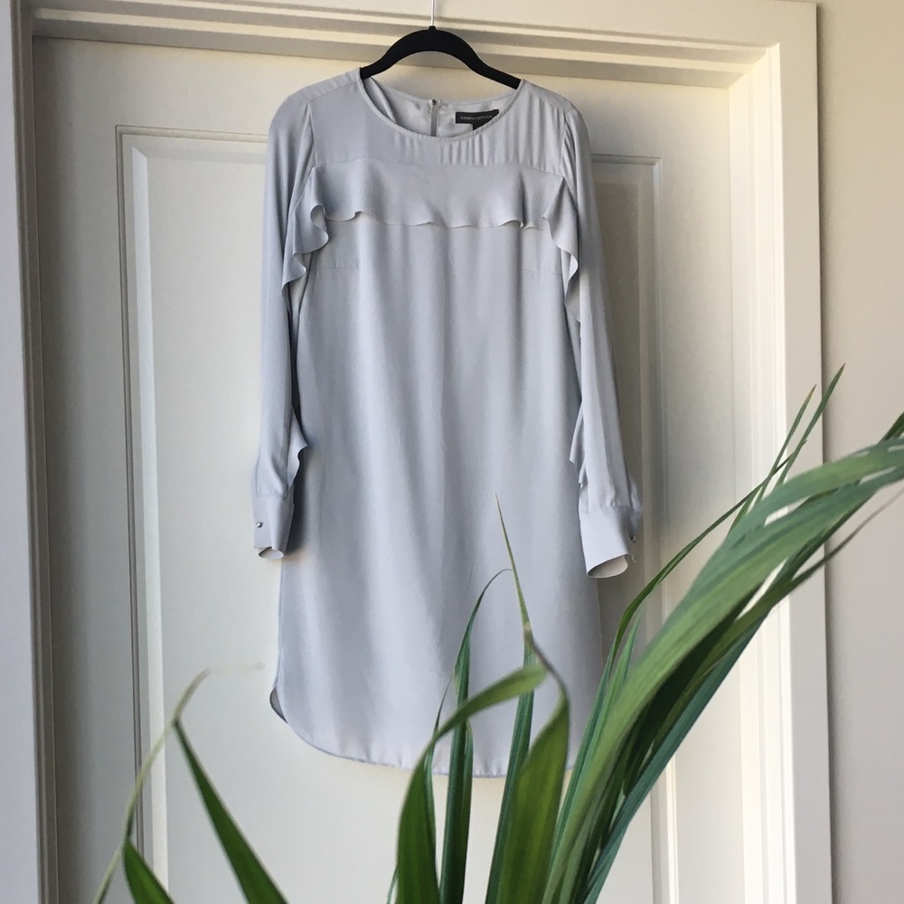 Banana Republic Long Sleeve Ruffle Dress